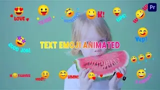 Text Emoji Animated Premiere Pro Template