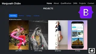 How to Design Responsive Personal Portfolio Website using Bootstrap HTML CSS - Projects Section