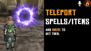 Location of teleport spells/consumables/items (TES III Morrowind)