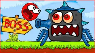 НОВЫЙ БОСС напал на красный шарик ! Новая игра про несносный шар red ball 4 от Спуди !