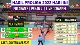 Hasil Proliga 2022 Hari ini | Update Klasemen Proliga 2022 Putaran 2 Pekan 7 | Jadwal Proliga 2022