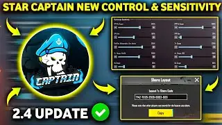 🔥(New 2.4) STAR CAPTAIN Sensitivity & Star Captain Control Code pubg | Star Captain pubg sensitivity