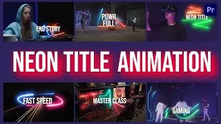 Neon Text Animation Title Pack Premiere Pro Template