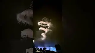 Fireworks + drone performance in China 