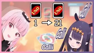 【Hololive】Ina & Calli - From 1 Card to 21 Cards 【UNO】