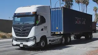 Container Trucks spotted in California, Port Drivers, Truck Spotting USA