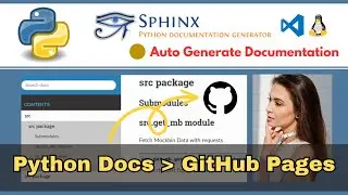 Automate Python Documentation | Use Sphinx + GitHub  actions to publish documentation