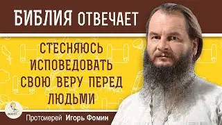 СТЕСНЯЮСЬ ИСПОВЕДОВАТЬ СВОЮ ВЕРУ ПЕРЕД ЛЮДЬМИ.  Протоиерей Игорь Фомин