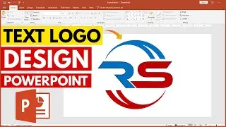 RS Text Logo Design in PowerPoint || How to Make Logo Design in PowerPoint Hindi Tutorial ||