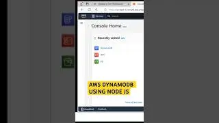 Aws dynamodb using nodejs #aws #nodejs #dynamo #dynamodb #cloud #coding #python #smartphone #sdk d