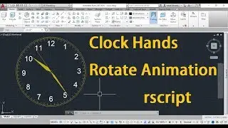 Clock Rotate hands Animation In AutoCAD 2018 - Script Command - Rotate motion