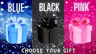 Choose your gift box 🎁💝✨️🤮|| 3 gift box challenge Blue, Black & Pink 