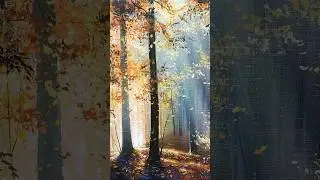 👍 Satisfying Art 🍂🍁Forest Autumne - Acrylic Painting 