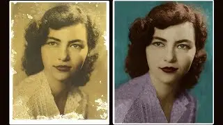 RESTORE and REPAIR Old DAMAGED Photo In Photoshop | Colorize Black and White Photo | COLORIZE