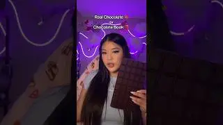 Real Chocolate 🍫 or Chocolate Book 📕 #asmr #shorts