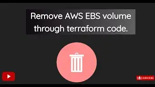 Remove AWS EBS volume through terraform code.