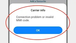 Connection Problem Or Invalid MMI Code । How to Fix Connection Problem Or Invalid Code Problem