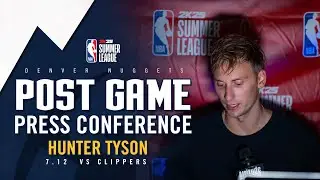 Hunter Tyson Full Post Game Press Conference vs. Clippers 🎙 | NBA Summer League