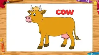 Drawing of farm animals for kids Video about animals Animal sounds