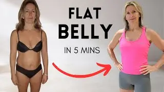 Flat Belly In 5 Mins At Home | No Equipment