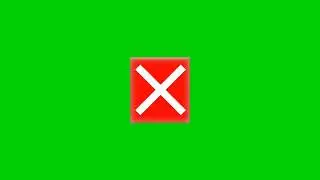 wrong icon green screen animation|| cross option green screen animation video