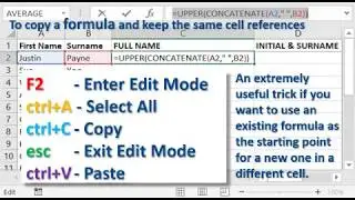 Excel Training Tip: Copy a Formula & keep the same cell references