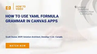 How to use YAML formula grammar in Canvas Apps