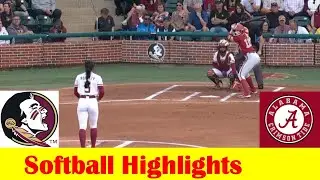 #15 Alabama vs #18 Florida State Softball Game Highlights, March 13 2024