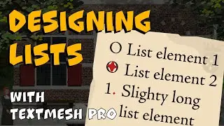 This is how you layout lists with TextMeshPro