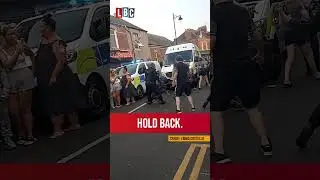 Rioter gets bitten on the arse by a dog, while another gets bricked in the nuts | LBC