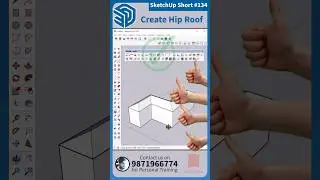 🔷 SketchUp Short - 134, Create Hip Roof