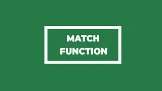 MATCH Function in Excel.