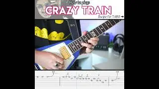 CRAZY TRAIN • Guitar Solo SLOW LESSON w/TABS