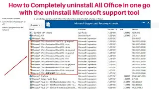 How to Completely uninstall Office with the uninstall Microsoft support tool | Uninstall Office