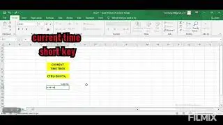 Current time short key #excel #time @excel