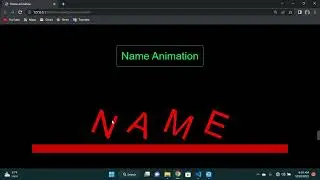 Falling name animation using html and CSS only || Falling name animation 