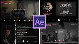 Music Players with Lyric and Visualizer | After Effects Template