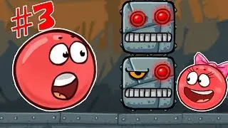КРАСНЫЙ ШАР ПРОТИВ КВАДРАТОВ. RED BALL 4 Новая карта. Прохождение карты Мрачная Фабрика