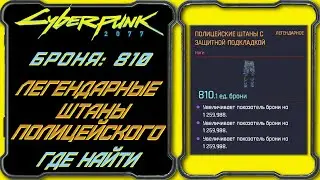 CyberPunk 2077 - Легендарные Полицейские штаны с защитной подкладкой  [Гайд по поиску]