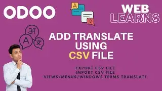 Translate through csv file import export feature in Odoo | Import Export Translation