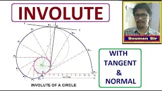 Involute of a Circle with Tangent and Normal || Engineering Curve