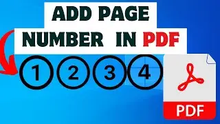 How To Add Page Number In PDF File