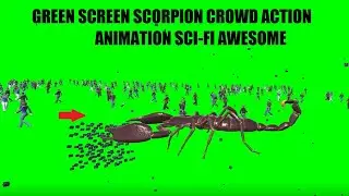 Green Screen Giant Scorpion Animation Crowd Attack Pack !