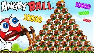 1000 УЛИТКА БОБ напали на КРАСНЫЙ ШАРИК !! В Энгри Бердз Red Ball 4 Angry Birds Мультик про шар