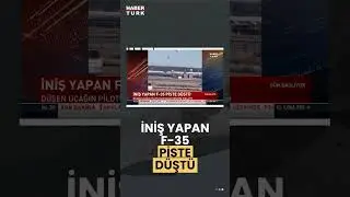 İniş yapan F-35 piste düştü! #shorts