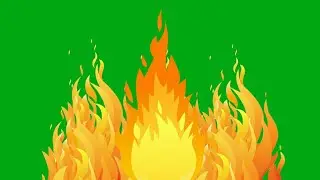 Flame of fire green screen chroma key animation effects HD footages || chroma key fire flames