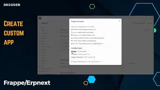 create custom app using frappe/erpnext || custom app #frappe #erpnext #dkcoder