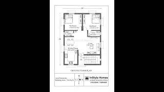 East side building plan / building floor plan / 2 bedroom house design / low budget building design