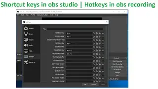 Hotkeys in obs studio | How to set shortcut keys in obs recording