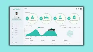 Vuejs - Vuetify UI Design, Medical Application System, JS HTML CSS Vue-Chart, Line & Polararea chart
